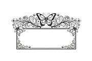 Butterfly Floral Frame SVG Bundle, an Illustration by Creativeshirt (Thumbnail 3 of 31)
