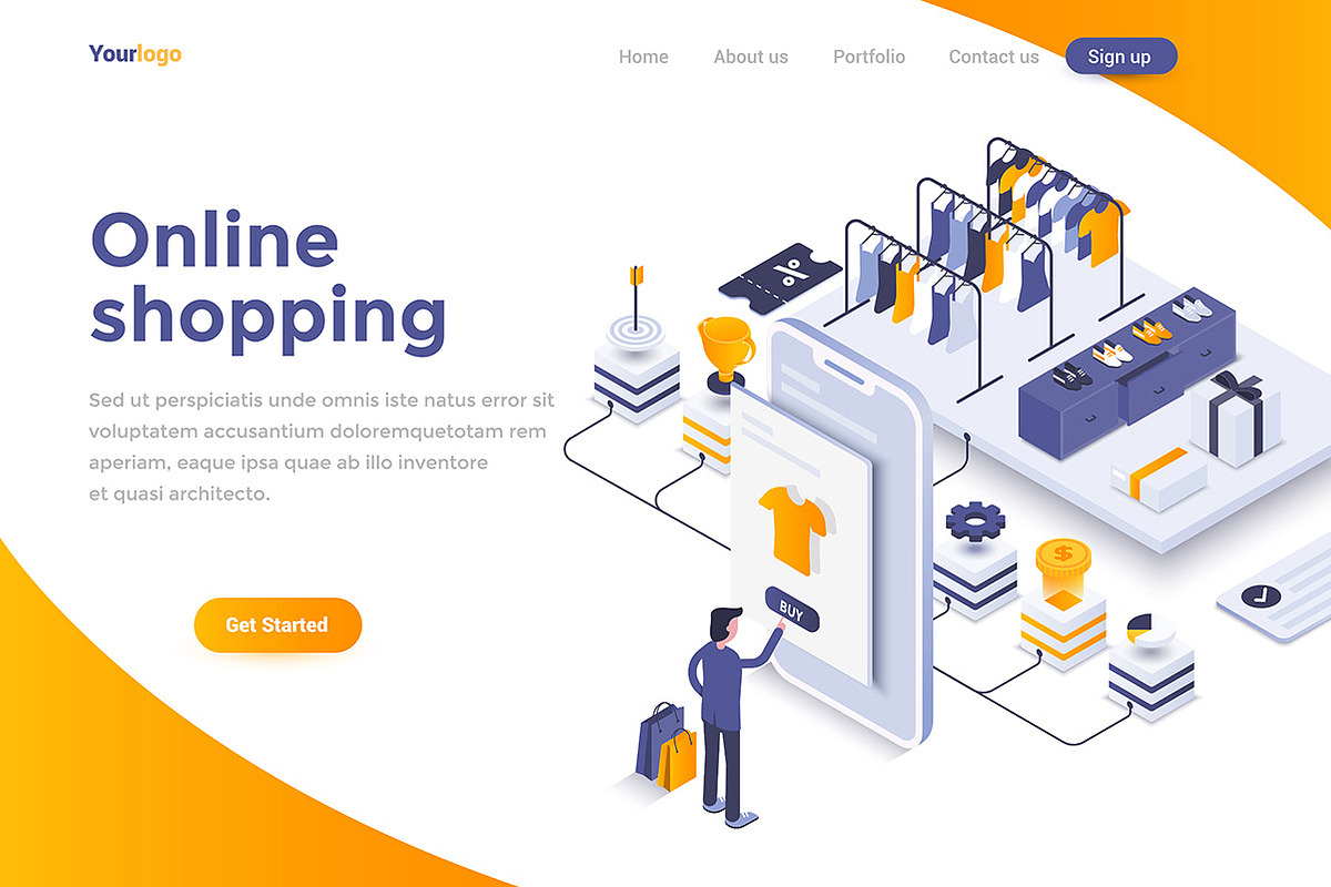 Modern flat design isometric graphic, a Templates & Theme by Creative Graphics (Photo 6 of 12)