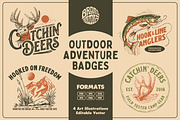 Outdoor Adventure Badges, an Animal Illustration by Bromz Studio (Thumbnail 1 of 7)