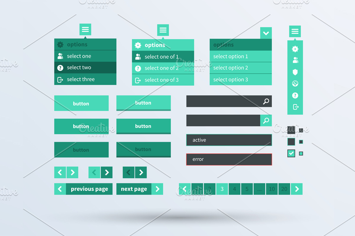 UI set of beautiful web components, a Templates & Theme by theungsys
