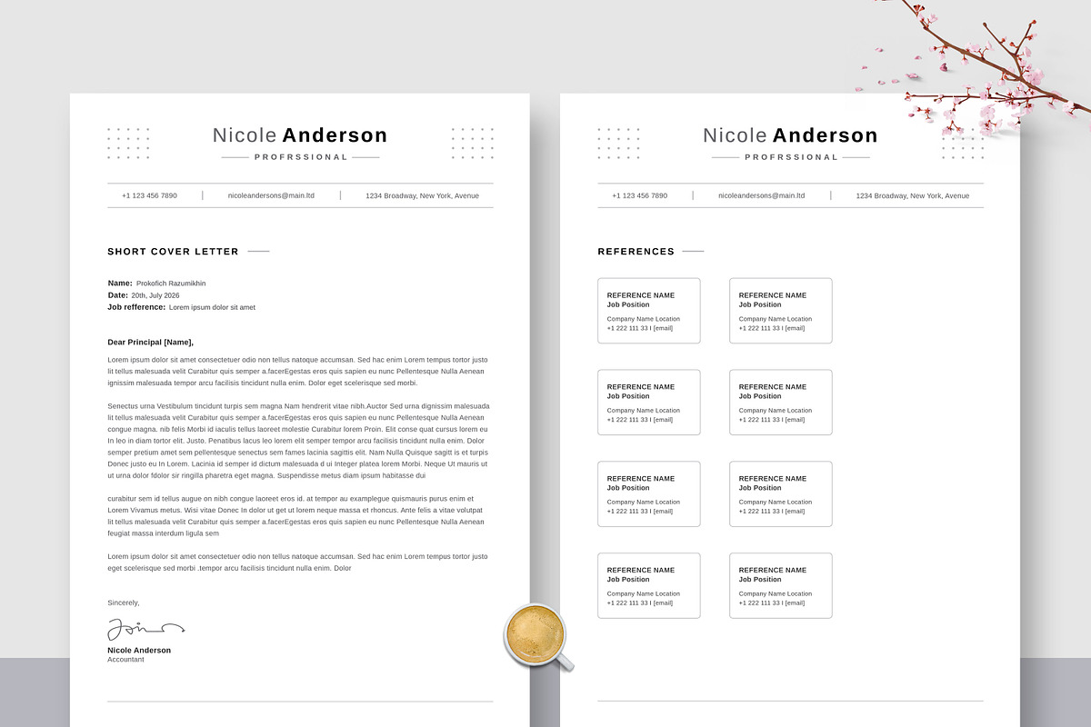Word Resume & Cover Letter Template, a Resume Template by UpSolution (Photo 3 of 5)