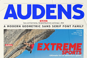 Audens - Sans Serif Font Family