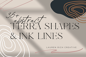 Abstract Terra Shapes & Ink Lines