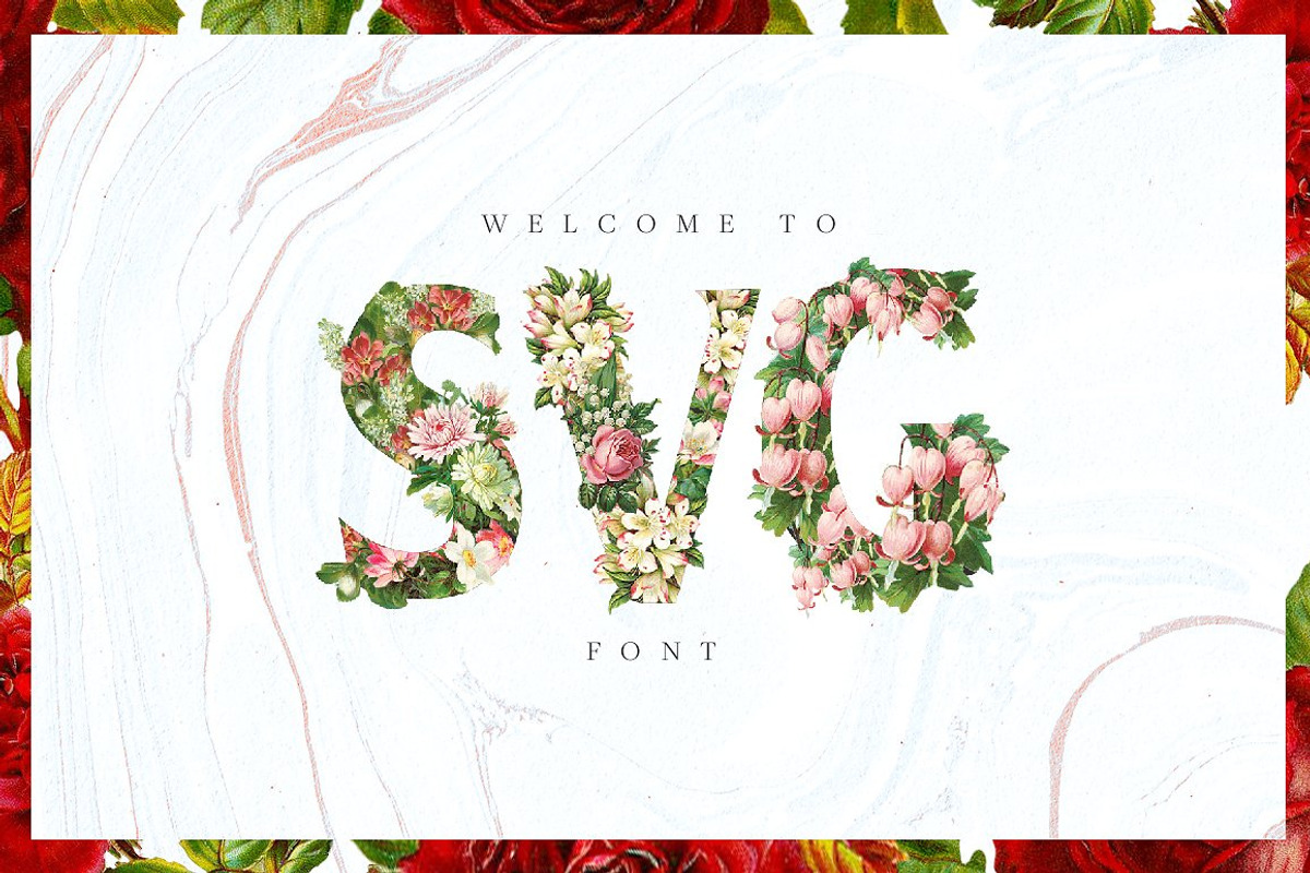 BOUQET - SVG Font Flower Watercolor, a Symbol Font by Anxiety Studio (Photo 4 of 24)
