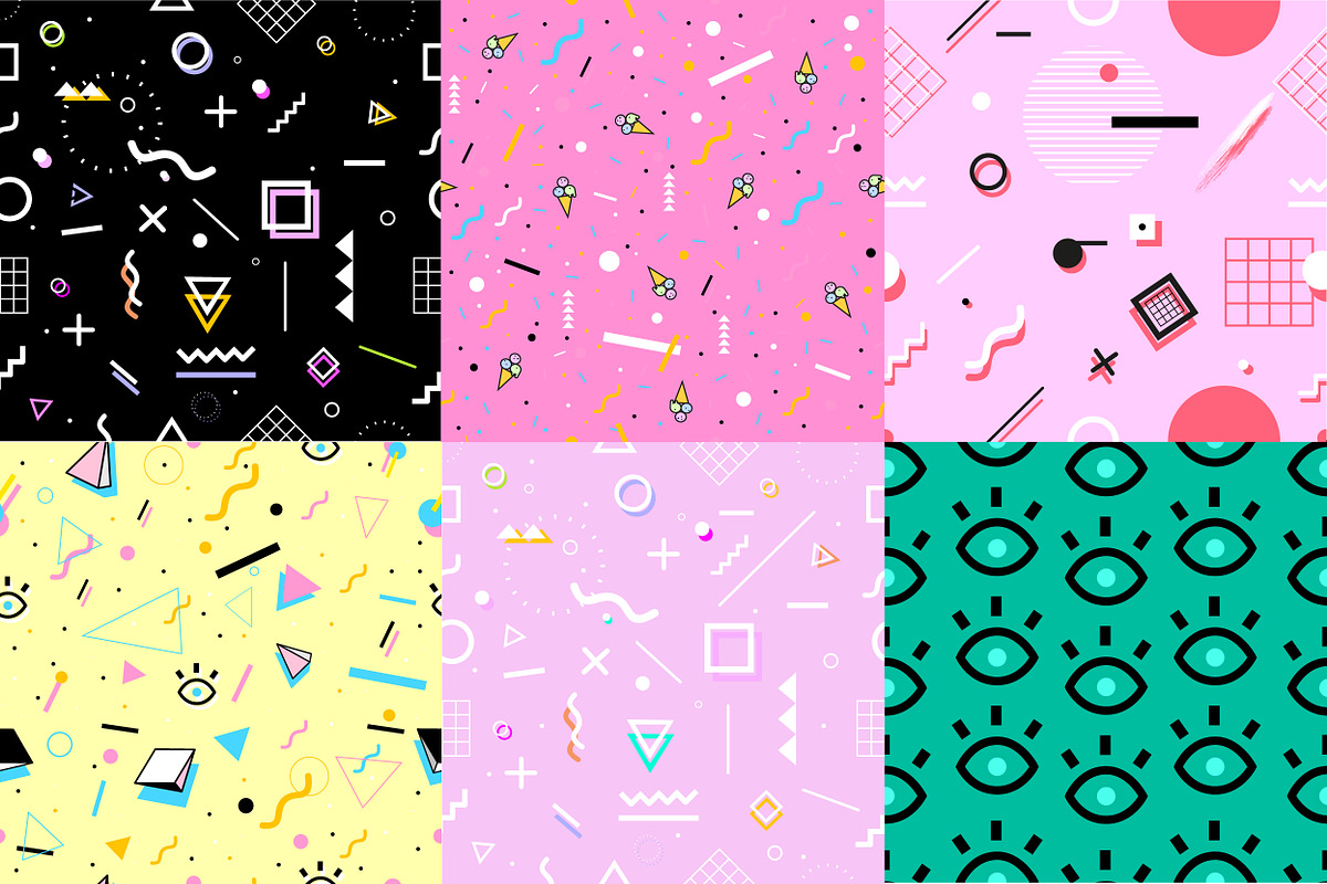 Geometric 80's style patterns, Vol.2, a Pattern Graphic by NES.project (Photo 12 of 12)