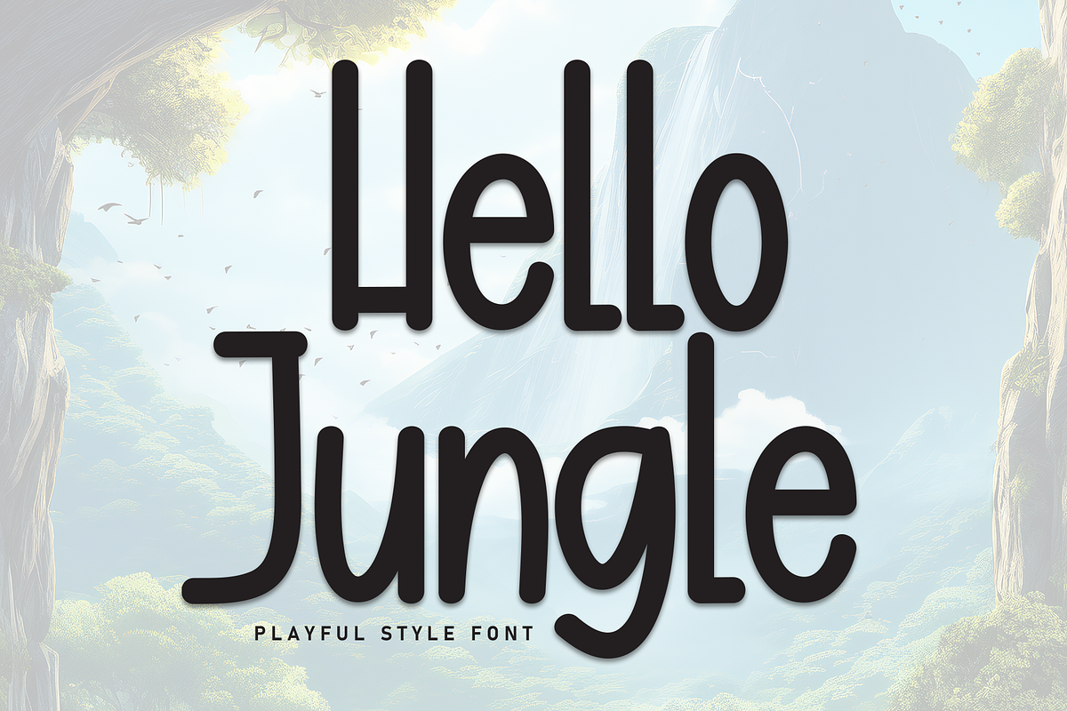 Hello Jungle | Script Font, a Script Font by Scratchones (Photo 1 of 8)