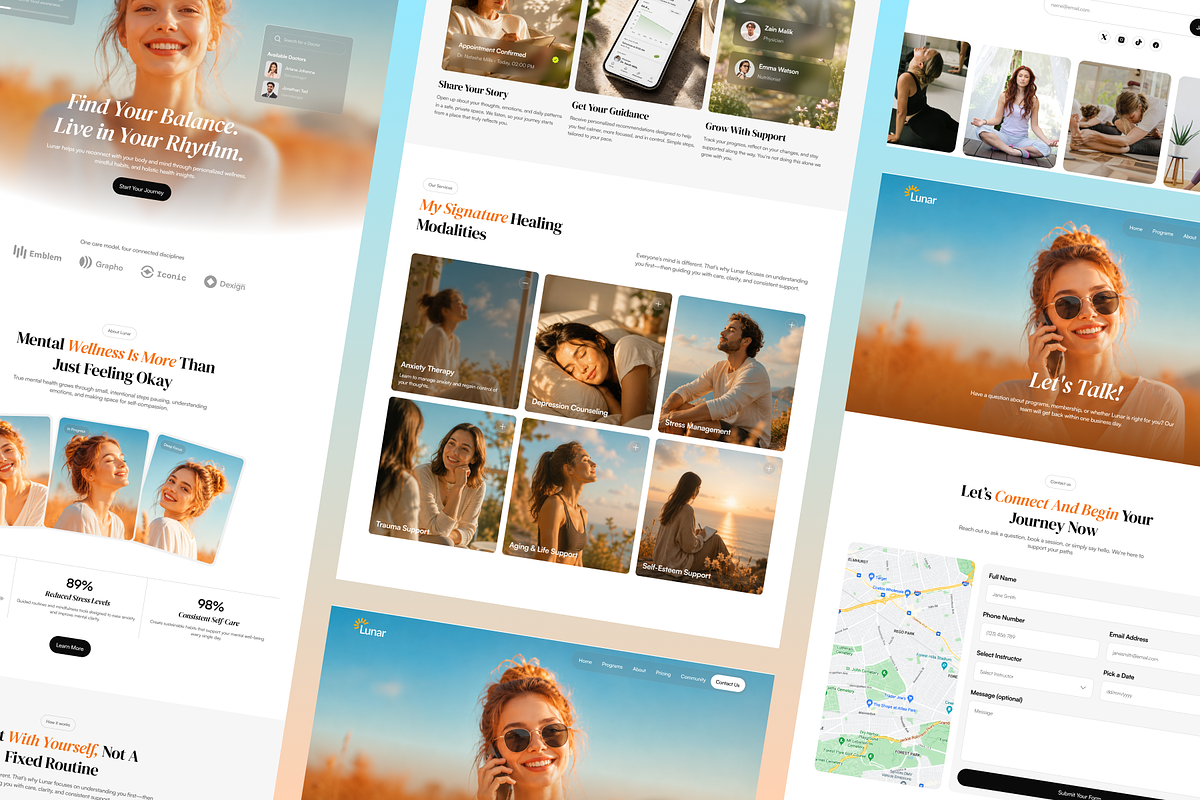 Lunar - Mental Health Website, a Landing Page Template by SLAB! Design (Photo 4 of 5)
