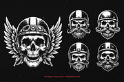 10 Bundle Dark Art Skull Head Biker, an Illustration by Morspective (Thumbnail 3 of 7)