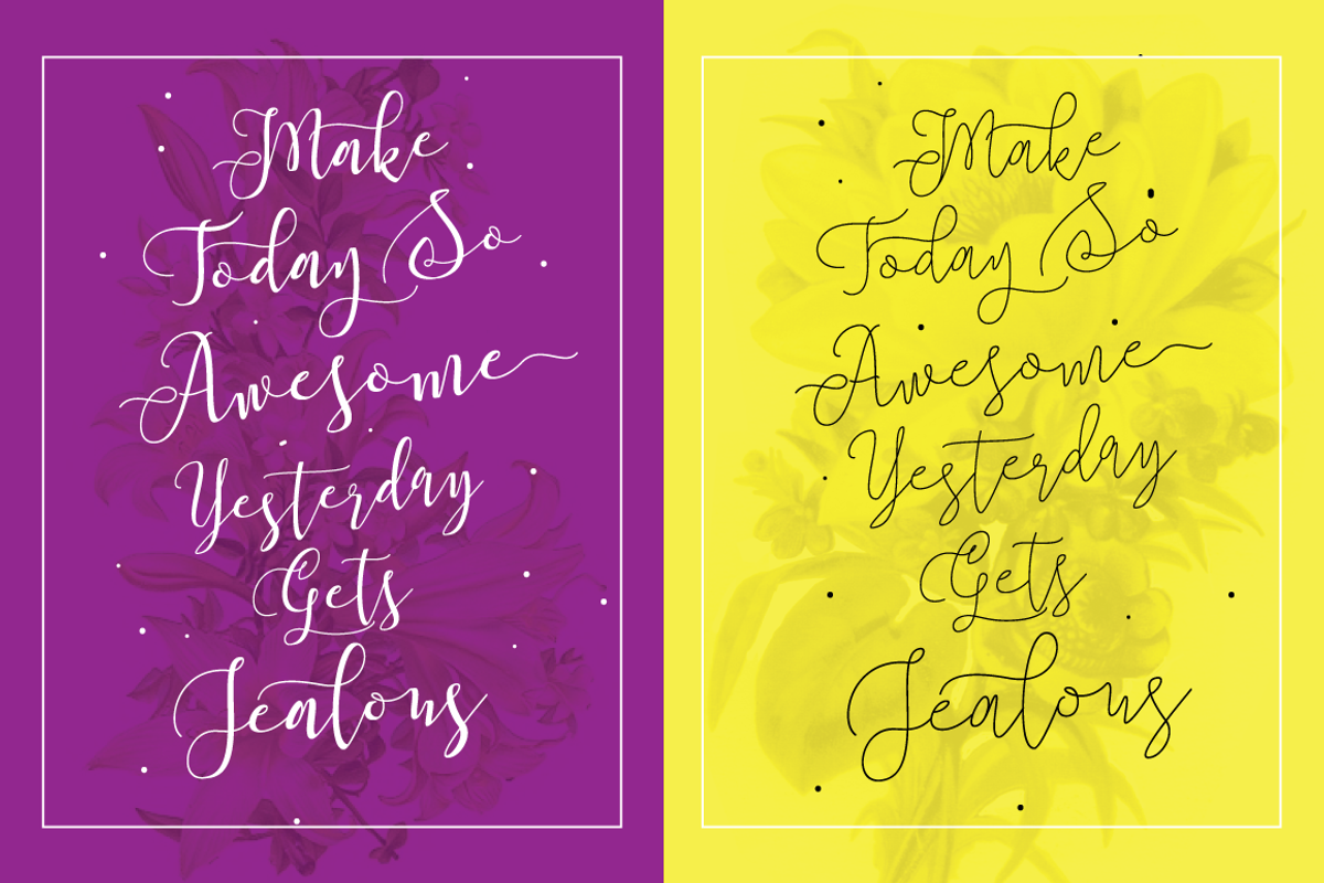 Roselline Typeface preview 2