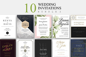 10 Wedding Invitations - Bundle 2