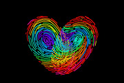Rainbow heart fingerprint set, a Person Illustration by OKart.studio (Thumbnail 2 of 3)