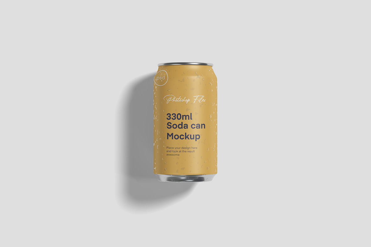 Soda Can Mockup, a Cups & Container Mockup by graphiccrew (Photo 4 of 12)