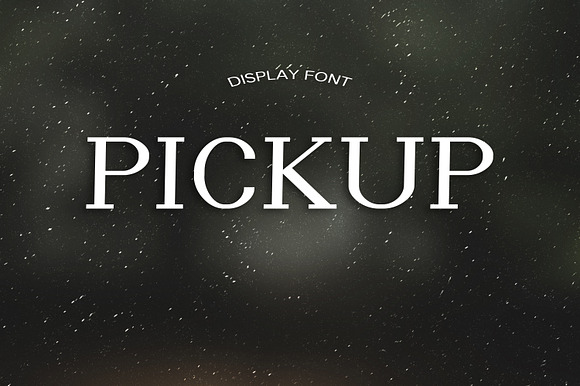 PICKUP font preview 4