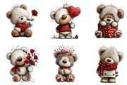 Whimsical Valentine Teddy Bear Clipa, an Illustration by Dream Creation (Thumbnail 2 of 7)