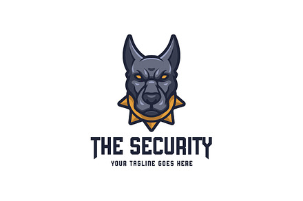 Dog Head E-sports Logo with Font, a Branding & Logo Template by Mightyfire