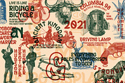 Mannish All Caps Retro Display Font, a Slab Serif Font by Wortfice (Thumbnail 9 of 11)
