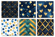 Blue and Gold Digital Paper, an Illustration by Dream Creation (Thumbnail 4 of 4)