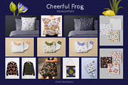 Garden collection, frogs, butterfly, a Pattern Graphic by Peviotadesign (Thumbnail 6 of 7)