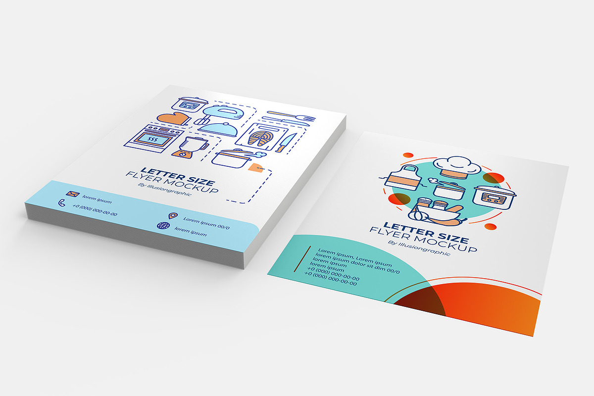 US Letter Size Flyer Mockup, an Advertising Mockup by Illusiongraphic (Photo 13 of 25)
