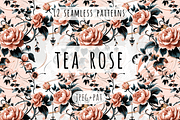 Tea Rose - Floral Patterns, a Pattern Graphic by Art Sproot (Thumbnail 2 of 8)
