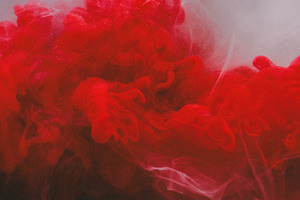 Steam paint splash mix color cloud red smoke water