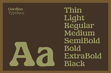 GARDINO - Art Nouveau Typeface