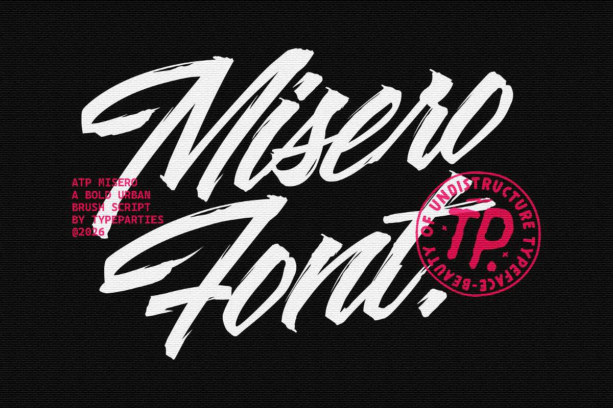 Misero - Brush Script Font, a Script Font by Typeparties (Photo 1 of 7)