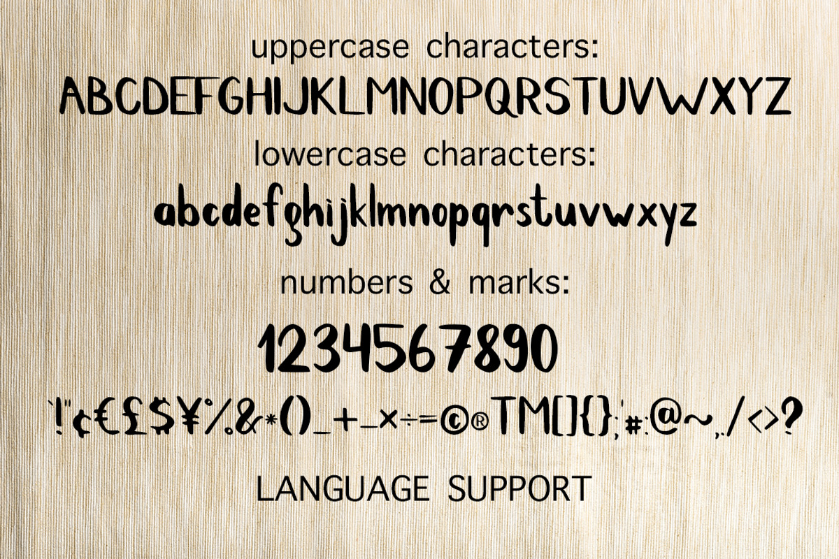 Chef handwritten brush font preview 2