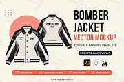 Casual Bomber Jacket Vector Template, a Shirt Mockup by S.i. Graphics (Thumbnail 1 of 3)