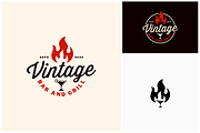 Fire Cocktail Glass Barbecue Logo, a Branding & Logo Template by Enola99d (Thumbnail 1 of 2)