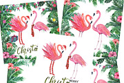 Watercolor Tropical Christmas, a Graphic by Natikka Art (Thumbnail 4 of 5)