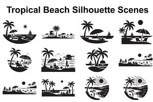 Coastal Paradise Silhouette Set