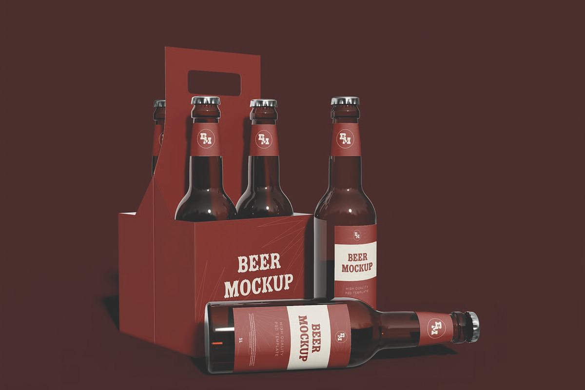 Beer Packaging Mockup, a Packaging Mockup by skybluecreative (Photo 1 of 3)
