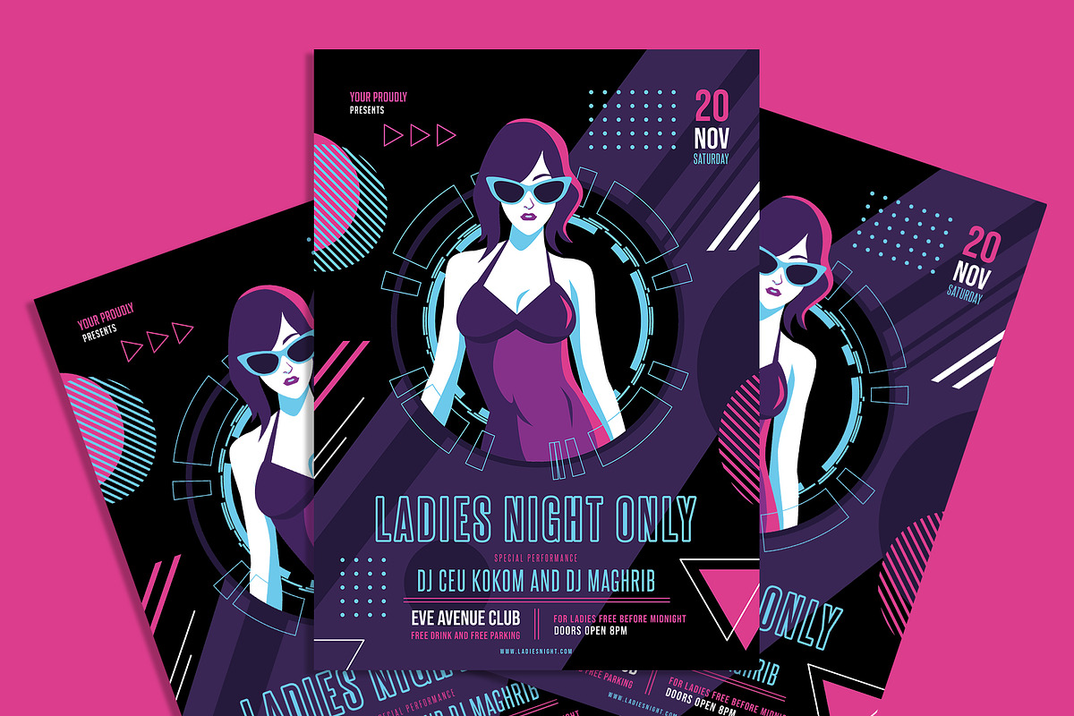 Ladies Night Only flyer, a Flyer Template by AdamHasan (Photo 2 of 3)