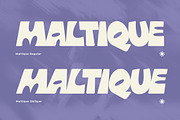 Maltique - Psychedelic Retro Font, a Sans Serif Font by Typia Nesia (Thumbnail 2 of 11)