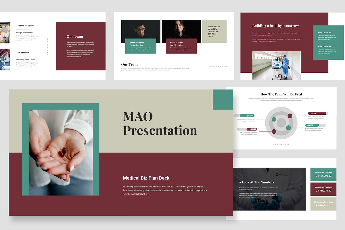Mao : Medical Biz Plan Google Slides, a Presentation Template by Punkl Camp (Photo 1 of 16)