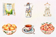 Summer Cottagecore Morning Clipart, an Illustration by CreationArt (Thumbnail 3 of 9)