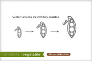 Minimal vegetable icons, an Outline Icon by Picture Window (Thumbnail 4 of 5)