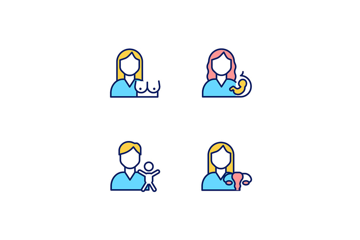Mother and child health, an Outline Icon by IMG Visuals