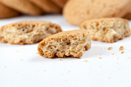 sweet dry and crunchy cookies with added sugar, a Photo by MyPhotos