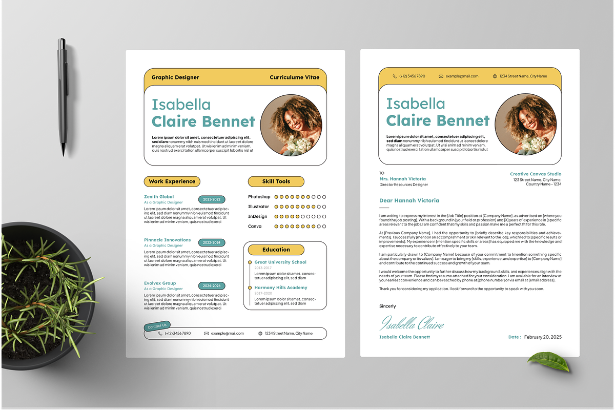 Creative Resume & Cover Letter, a Resume Template by Annora Studio (Photo 6 of 7)
