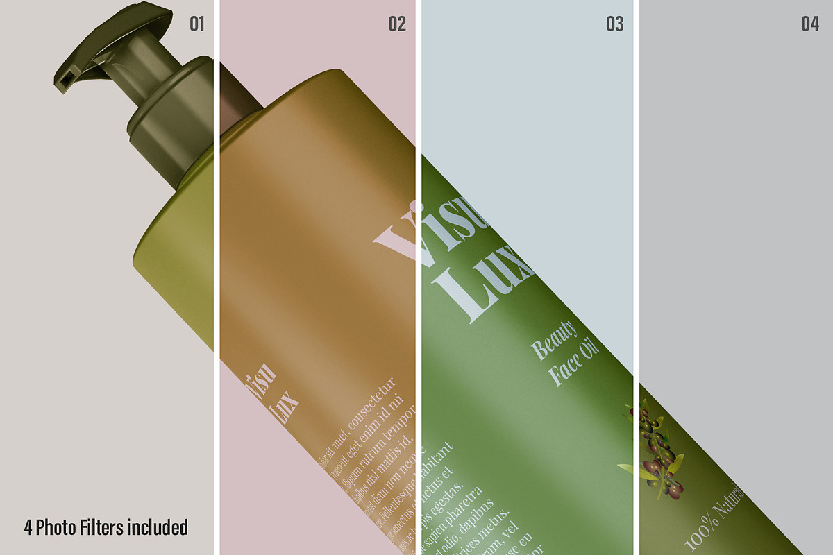 Cosmetic Pump Bottle Mockup 5 Views, a Cups & Container Mockup by Illusiongraphic (Photo 12 of 22)