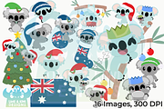 Christmas Koalas, a Seasonal Illustration by Lime & Kiwi Designs (Thumbnail 2 of 2)