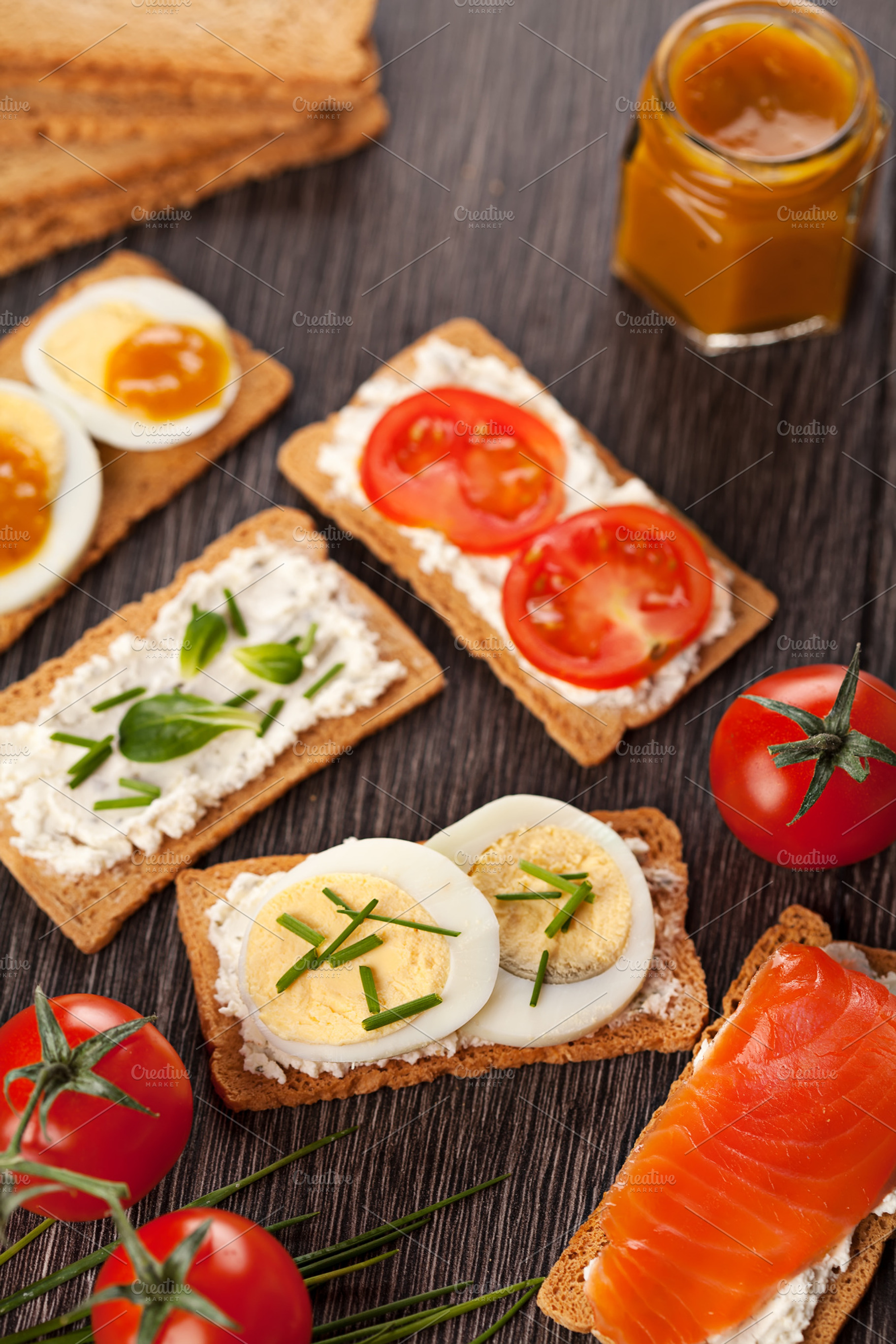 Tasty Canapes Breakfast Meal Featuring Appetizer Breakfast And Canape