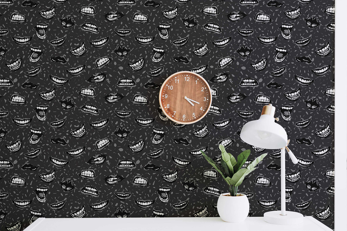 unique mouth sketch, a Pattern Graphic by AAN Seamless Shop (Photo 1 of 3)