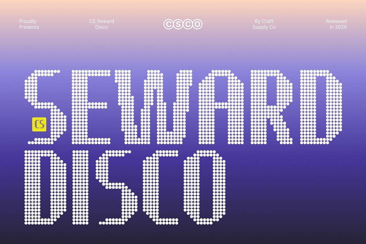 CS Seward Disco, a Sans Serif Font by Craft Supply Co. (Photo 1 of 8)