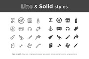 Tattoo and Piercing Icons, a Solid Icon by filborg (Thumbnail 2 of 2)