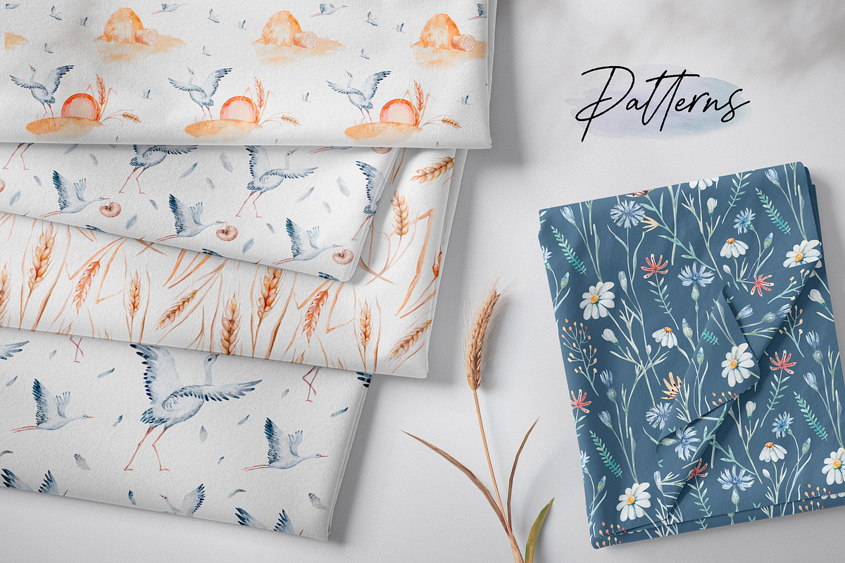 Storks and wild flowers collection, an Animal Illustration by Peace ART (Photo 13 of 15)