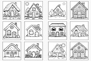 Kawaii Simple House Coloring Pages, a Print Template by Lamia Emad (Thumbnail 3 of 3)
