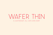 Wafer Thin - All Caps Sans, a Sans Serif Font by Pulp Creative Studios (Thumbnail 1 of 7)